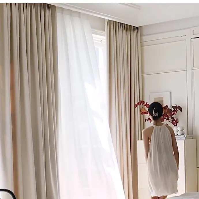 Hotel Curtains with Soundproof Function (Cotton-Linen Material)
