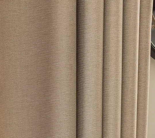 Linen Texture Curtain Fabric - Natural Look for Hotels & Homes