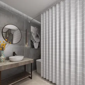 Thickened Gray Shower Curtain