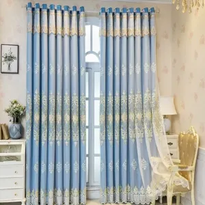 Printed Floral Home Curtain Fabric