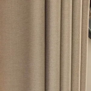 Linen Texture Curtain Fabric - Natural Look for Hotels & Homes